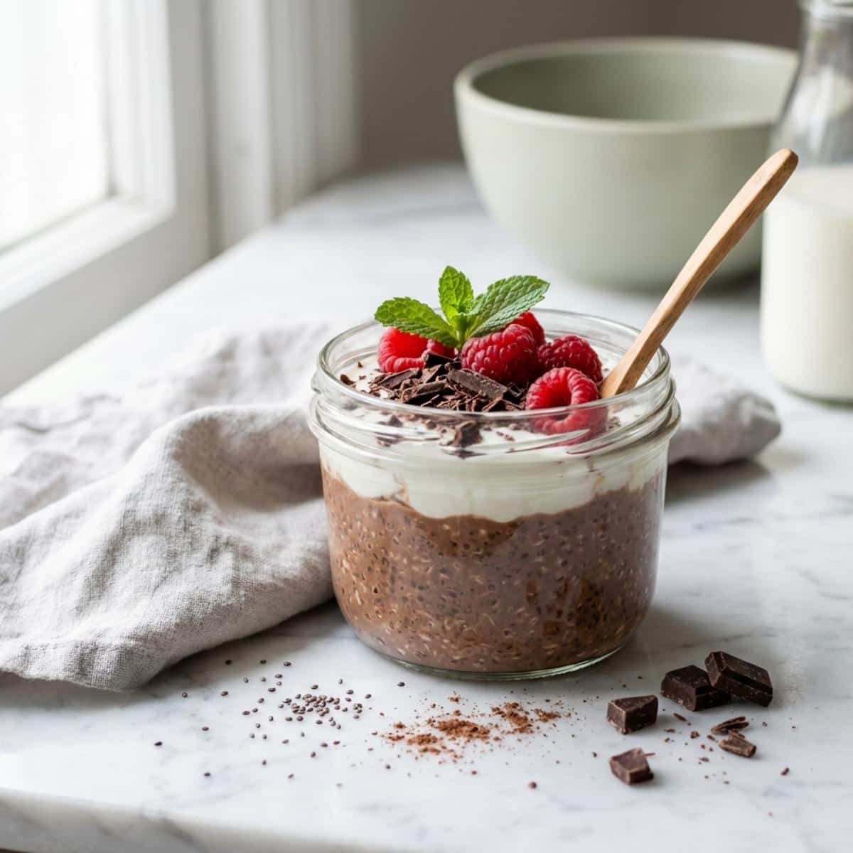 Best Chocolate Chia Overnight Oats with Greek Yogurt Recipe