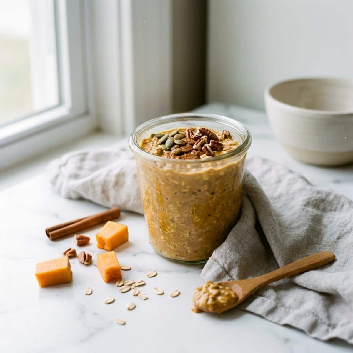 Creamy Pumpkin Overnight Oats for Busy Mornings