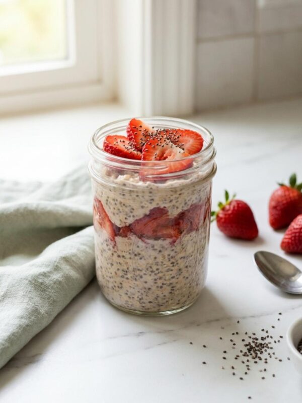 Easy Strawberry Chia Overnight Oats for Busy Mornings