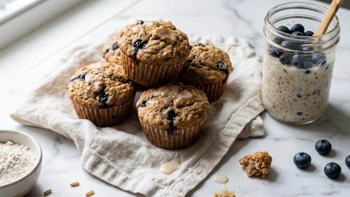 Best Kamut Blueberry Muffins Overnight Oats Recipe