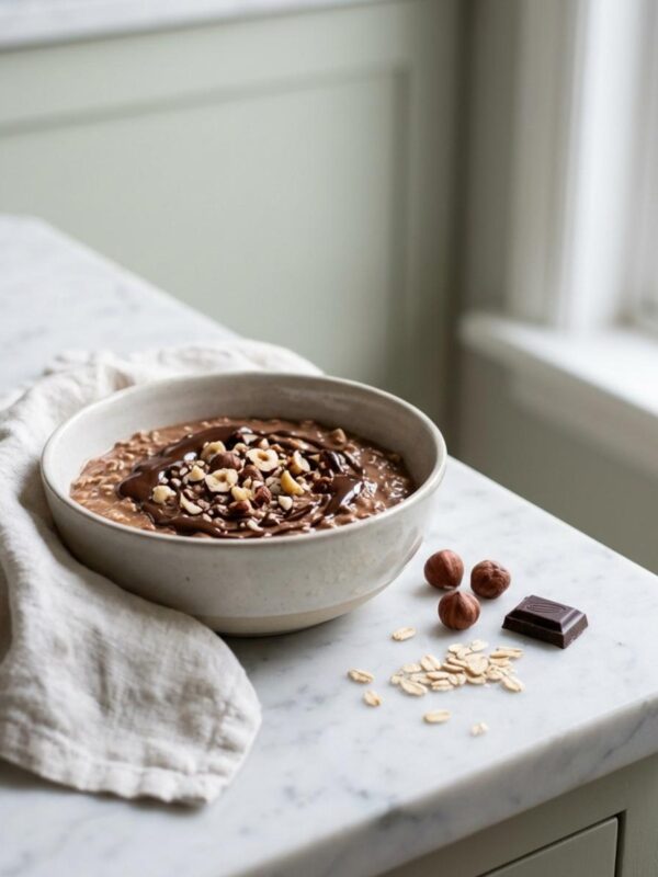 Chocolate Hazelnut Overnight Oats Protein Boost
