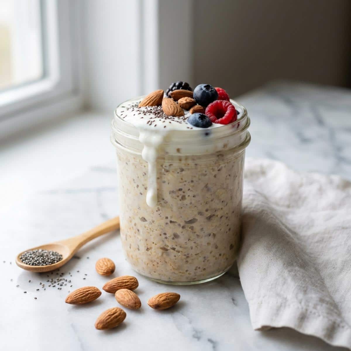 High Protein Overnight Oats Without Protein Powder Recipe
