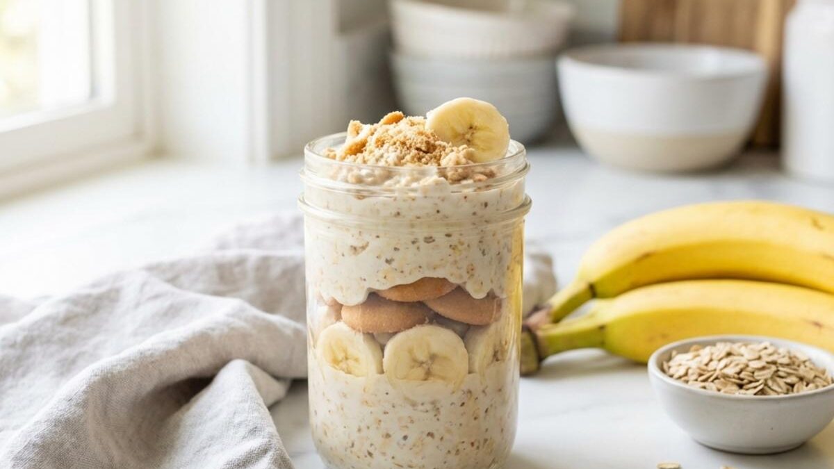 Creamy Banana Pudding Overnight Oats for Easy Mornings