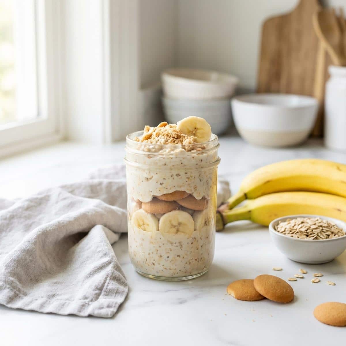 Creamy Banana Pudding Overnight Oats for Easy Mornings