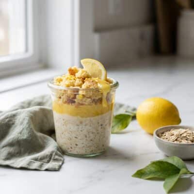 Lemon Pound Cake Overnight Oats for Easy Mornings