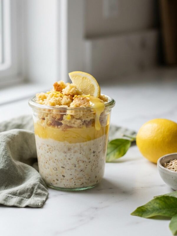 Lemon Pound Cake Overnight Oats for Easy Mornings