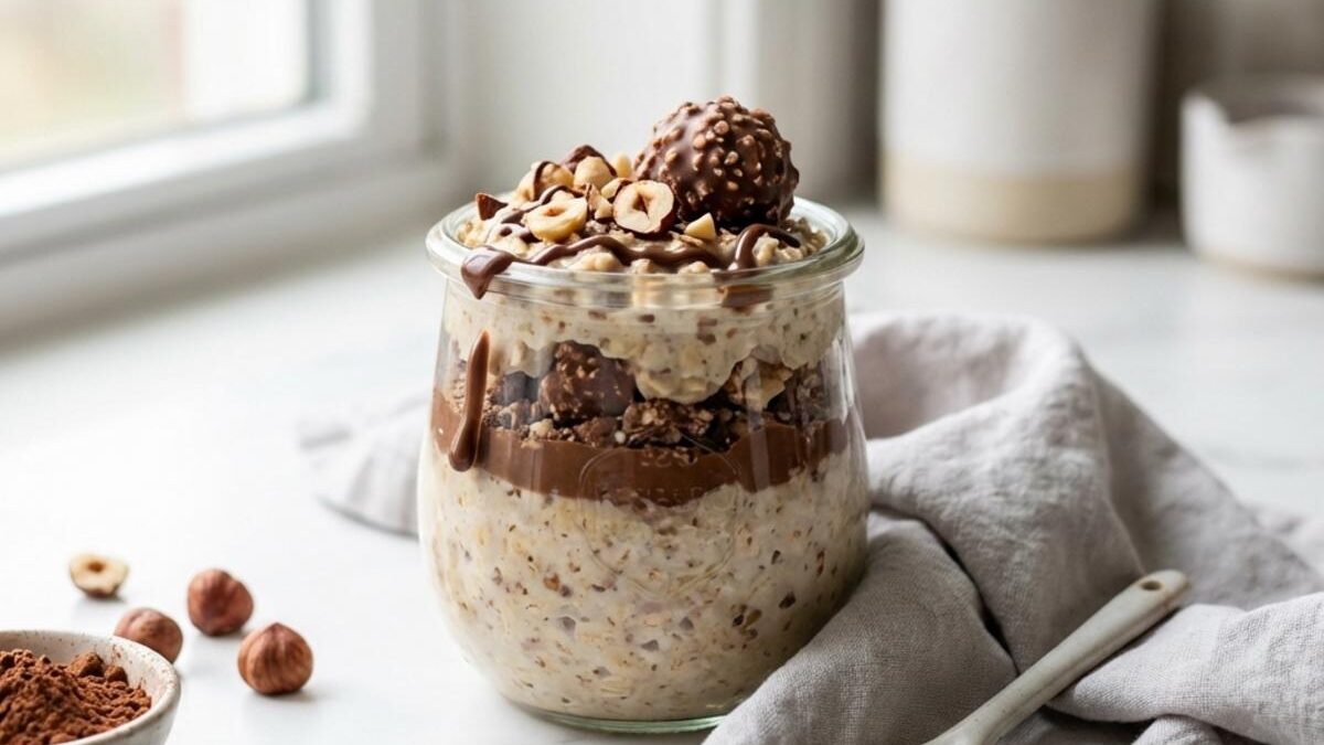 Ferrero Rocher Overnight Oats: A Dream Breakfast Delight