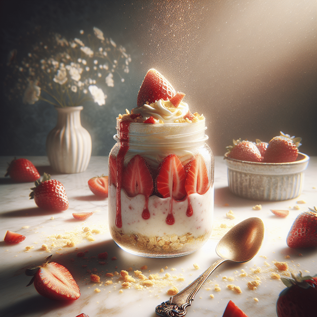 Strawberry Cheesecake Overnight Oats for Energized Mornings