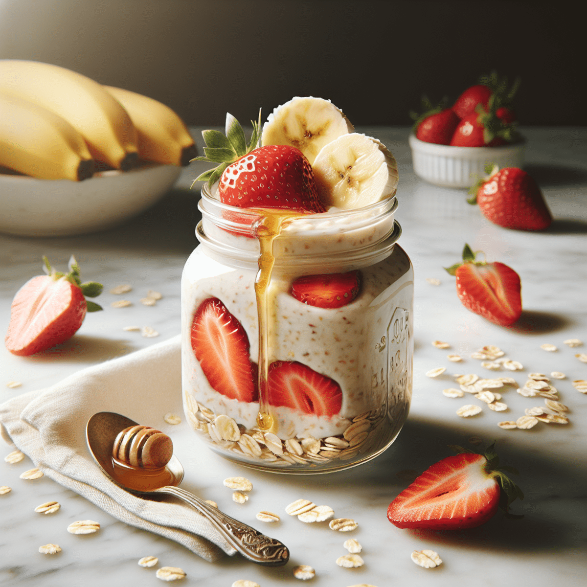 Strawberry Banana Overnight Oats: Easy Breakfast Boost
