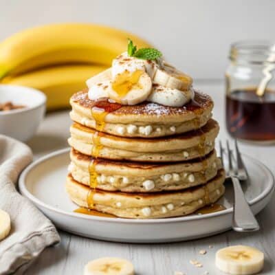 Fluffy Banana Cottage Cheese Pancakes for Busy Mornings