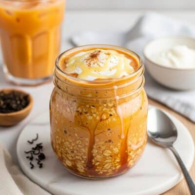 Thai Milk Tea Overnight Oats (Easy 5-Min Prep)