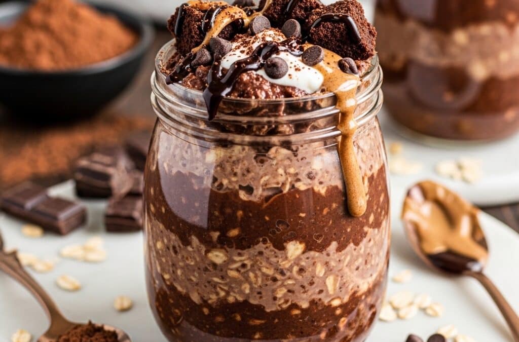 Easy Brownie Batter Overnight Oats for Busy Mornings