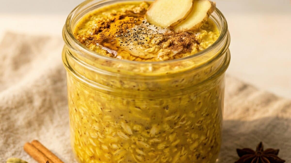 Anti-Inflammatory Golden Milk Overnight Oats for Better Mornings
