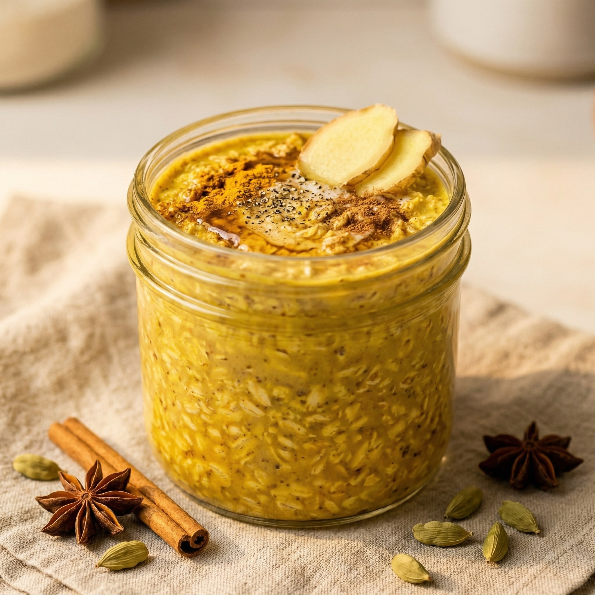 Anti-Inflammatory Golden Milk Overnight Oats for Better Mornings