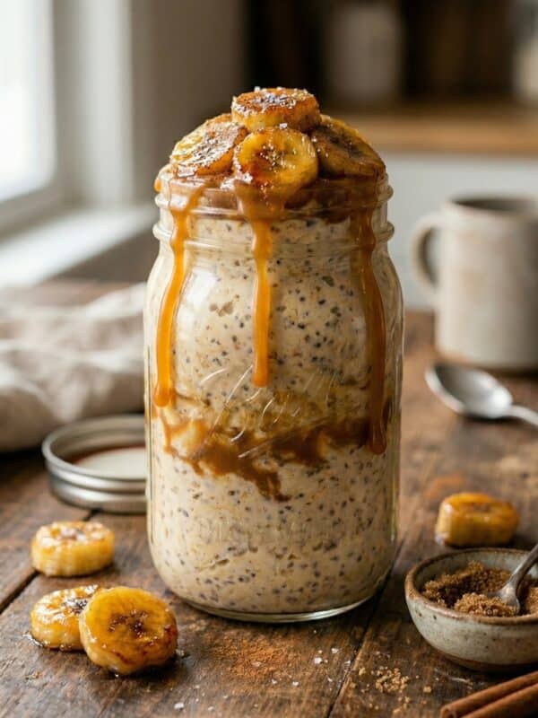 Caramelized Banana Overnight Oats Recipe (5-Min Prep)