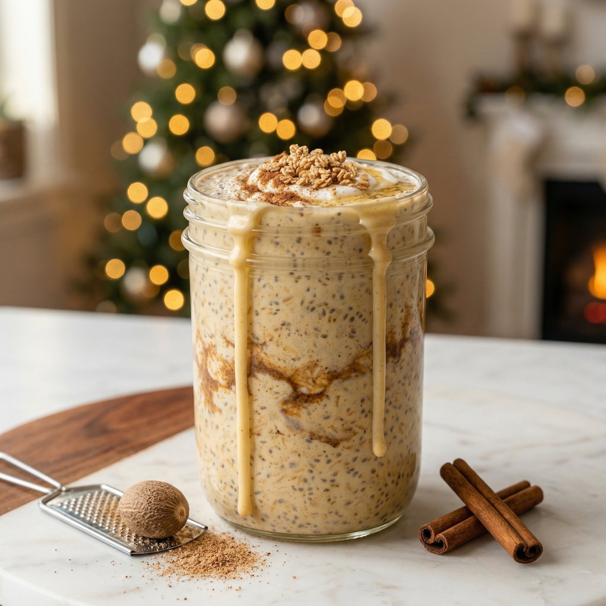 Eggnog Overnight Oats Recipe