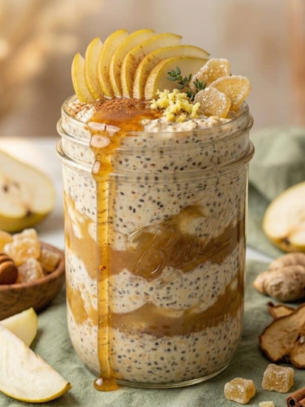 Pear Ginger Overnight Oats Recipe