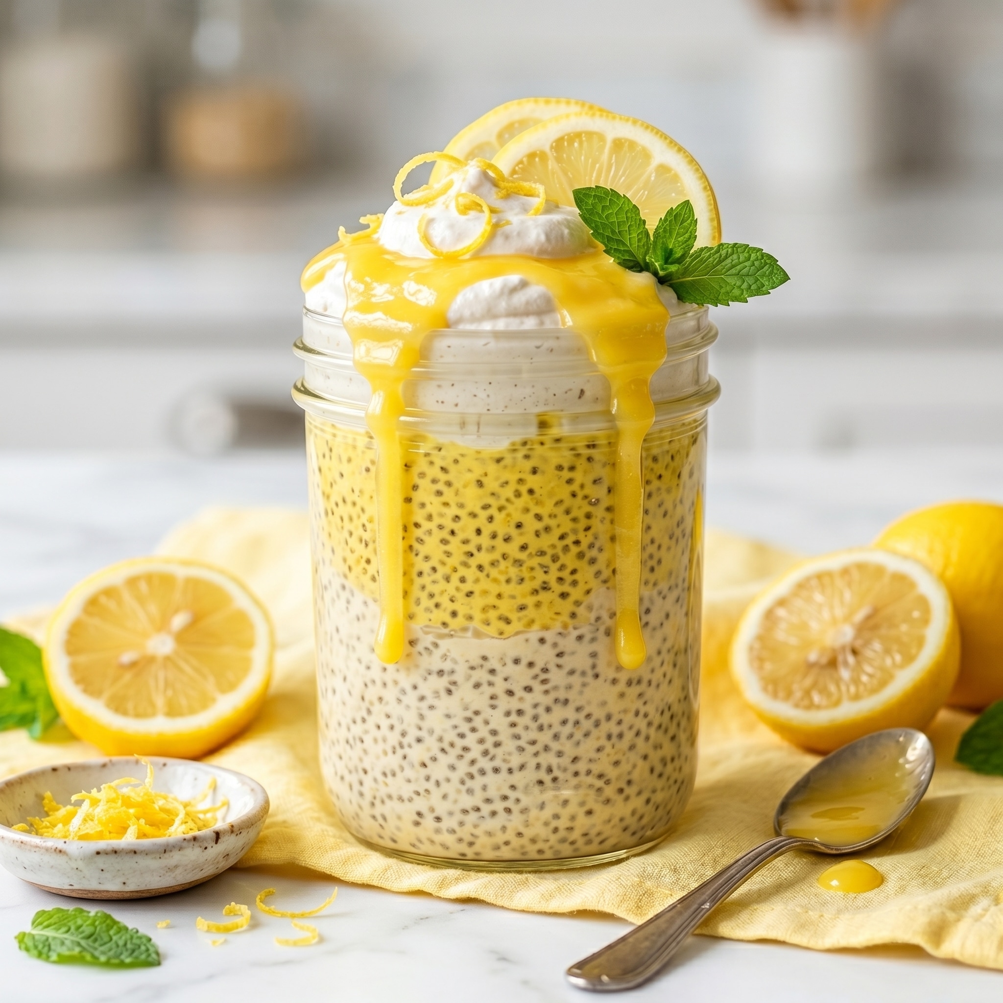 Healthy Lemon Chia Seed Pudding