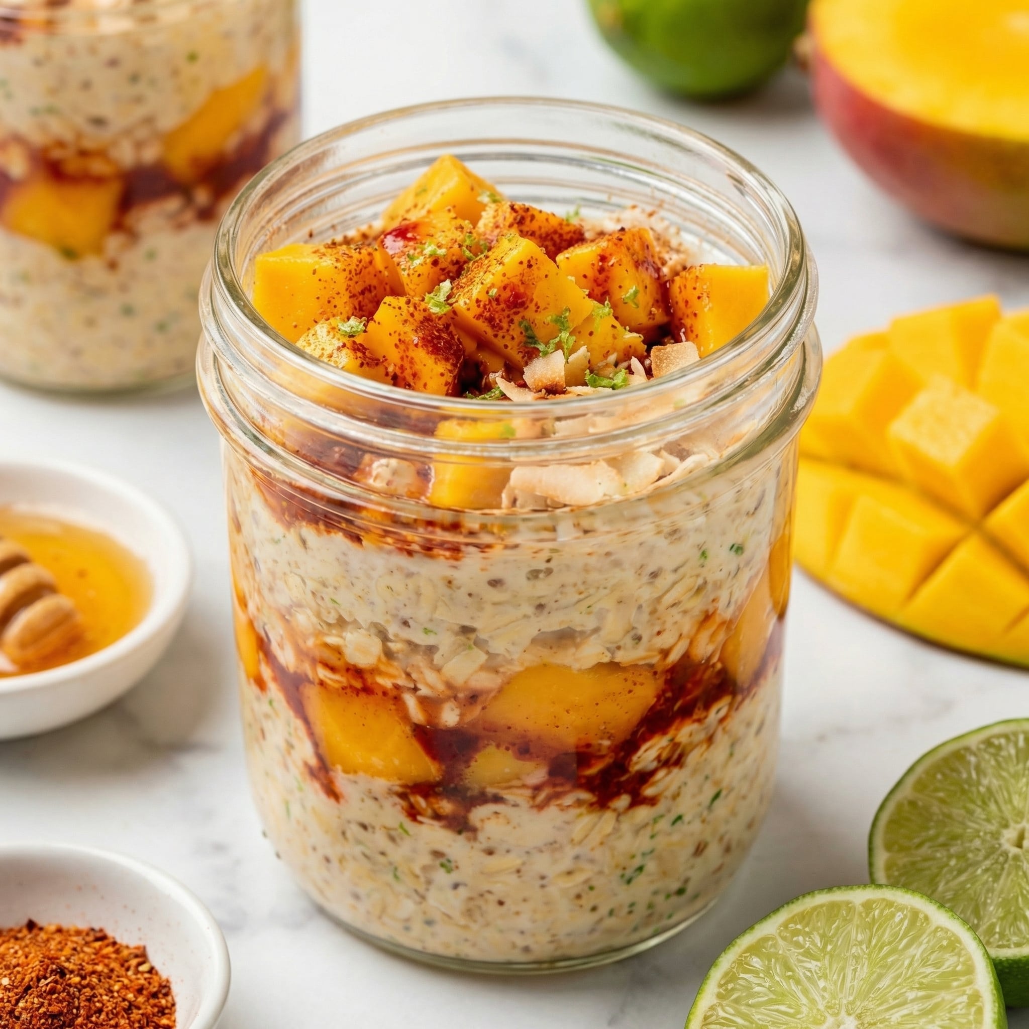 Mango Chili Lime Overnight Oats Recipe