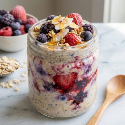 Overnight Oats with Frozen Fruit