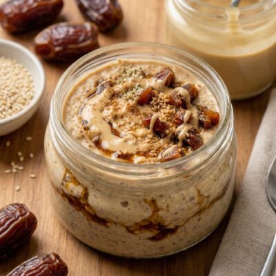 Tahini Date Overnight Oats Recipe