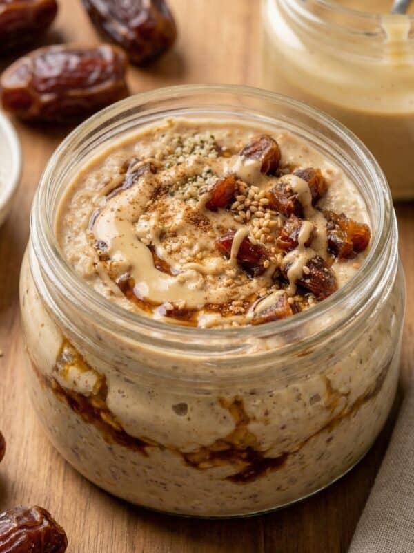 Tahini Date Overnight Oats Recipe