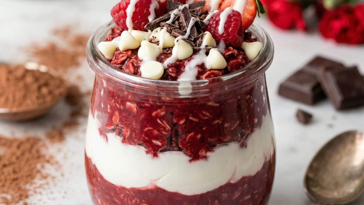 Red Velvet Overnight Oats Recipe
