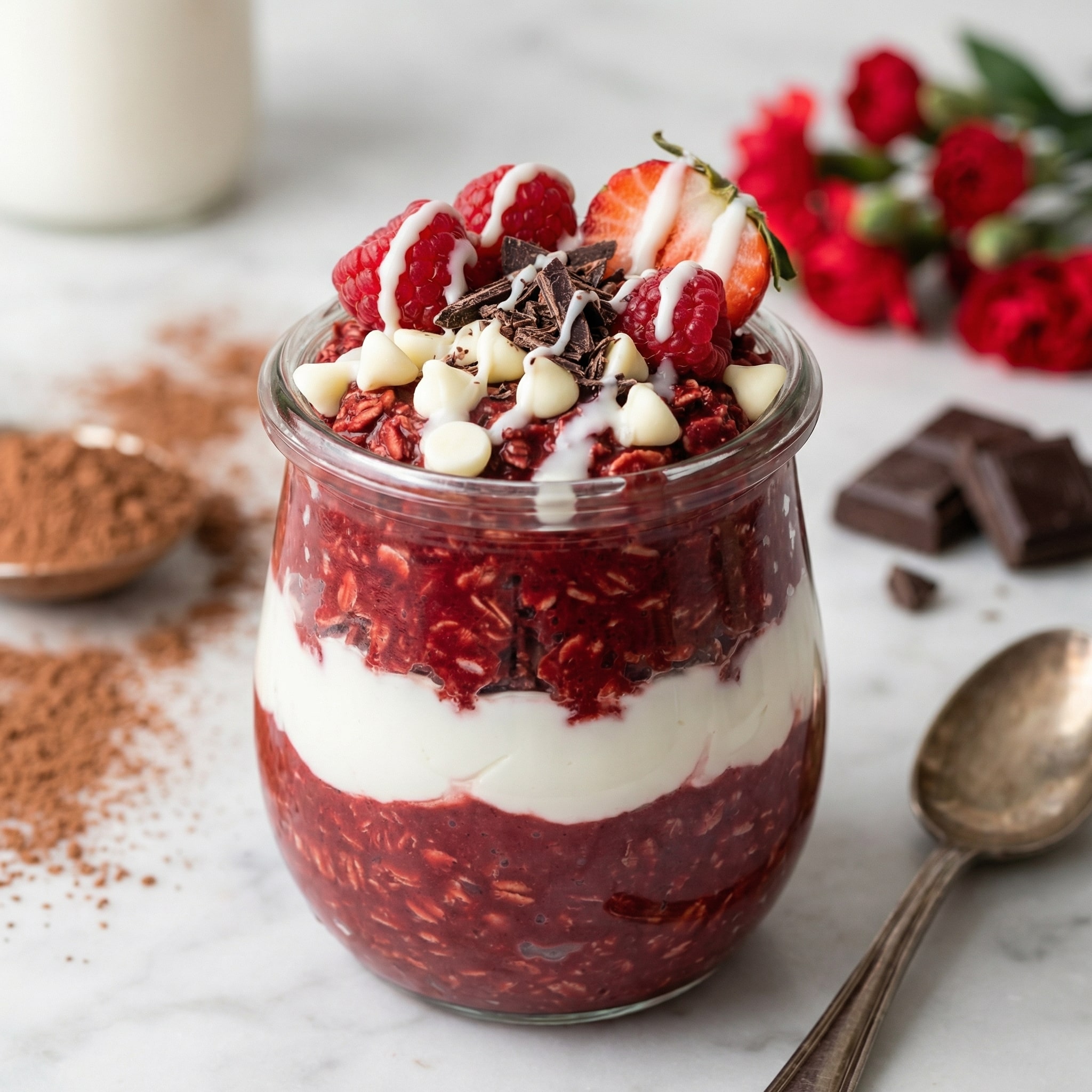 Red Velvet Overnight Oats Recipe