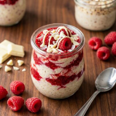 White Chocolate Raspberry Overnight Oats