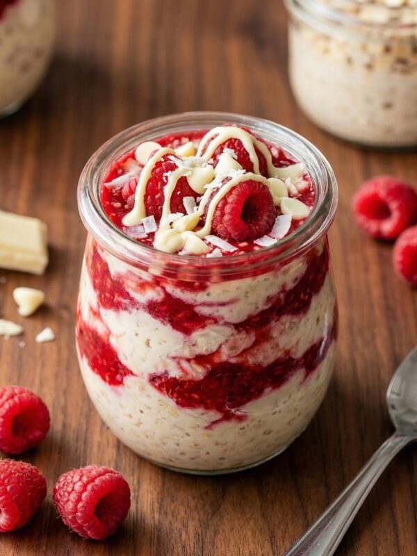 White Chocolate Raspberry Overnight Oats