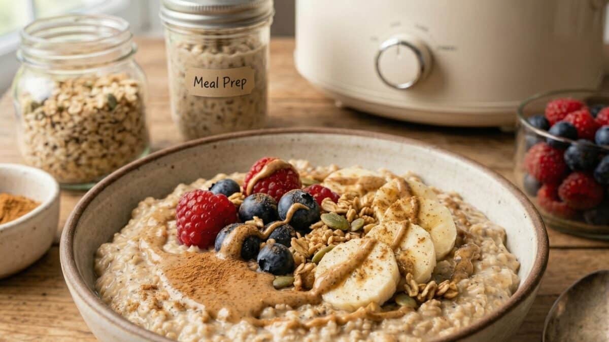 Easy Slow Cooker Overnight Oats Recipe