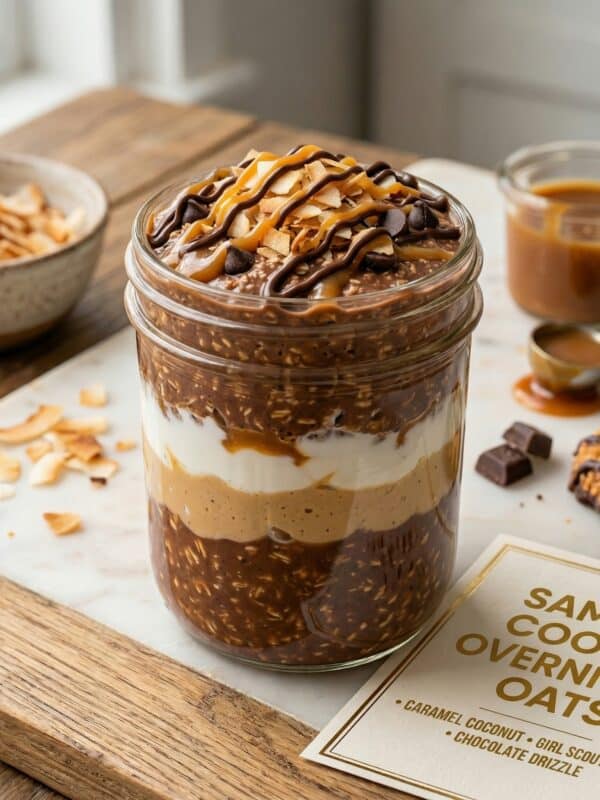 Samoa Cookie Overnight Oats Recipe