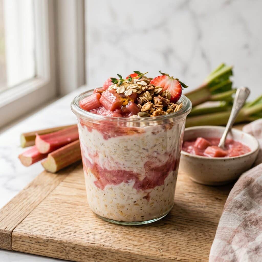 Rhubarb Overnight Oats