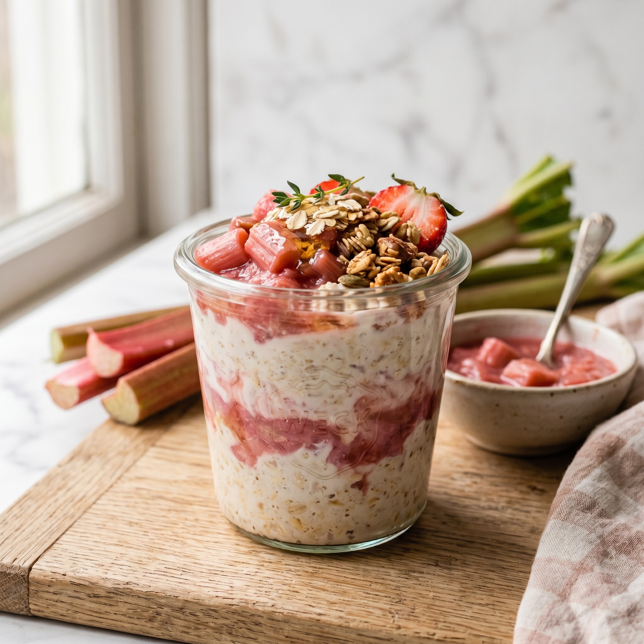 Rhubarb Overnight Oats Recipe for a Healthy Breakfast