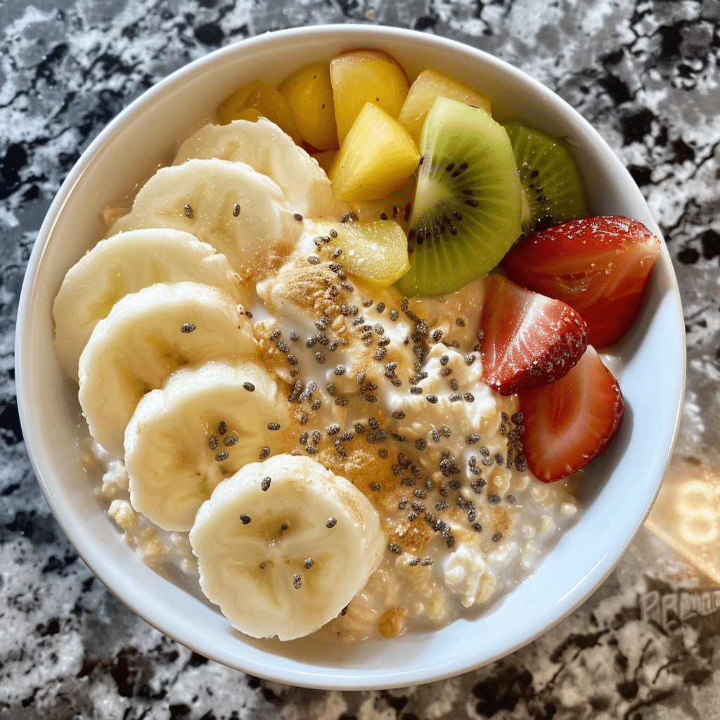 Kefir overnight oats: Spiced Fruit